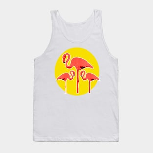 Long-legged pink flamingos Tank Top